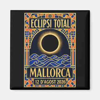 Aimant Éclipse solaire de Majorque 2026 - Catalan Moderne