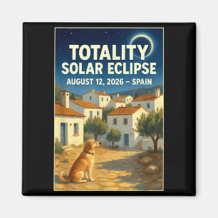 Aimant Éclipse solaire Espagne 12 août 2026 Totale Madrid