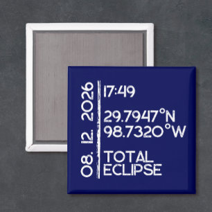 Aimant Éclipse solaire personnalisée 2026