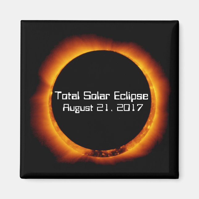 Aimant Éclipse solaire totale 2017 (Devant)