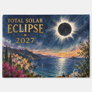Aimant Éclipse solaire totale 2027 Méditerranée 