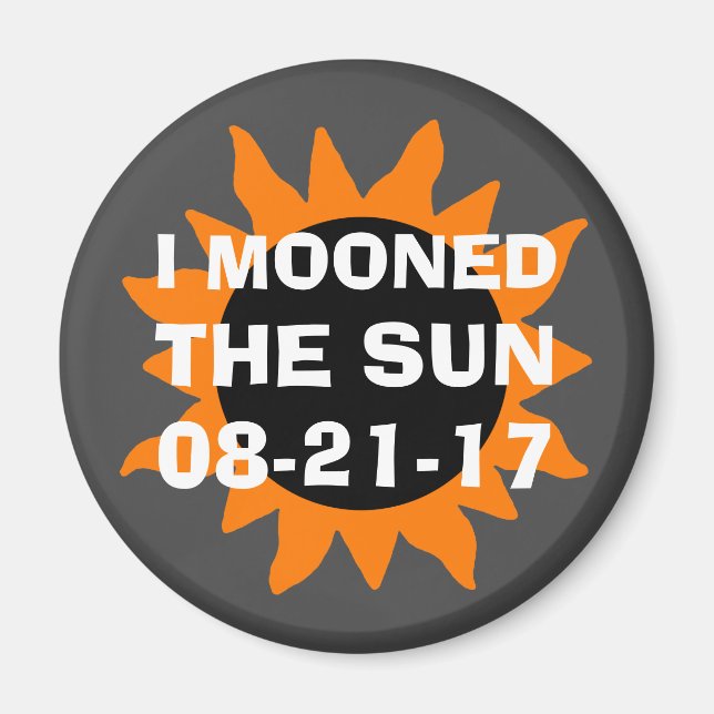 Aimant Éclipse solaire totale I Mooné le soleil (Devant)