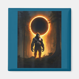 Aimant Éclipse solaire totale Illustration Amérique États