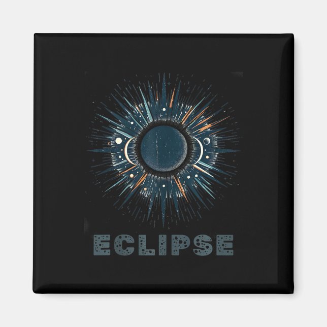 Aimant Éclipse solaire Vintage officielle (Devant)