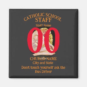 Aimant École catholique FW FV HG Ne vous touchez pas