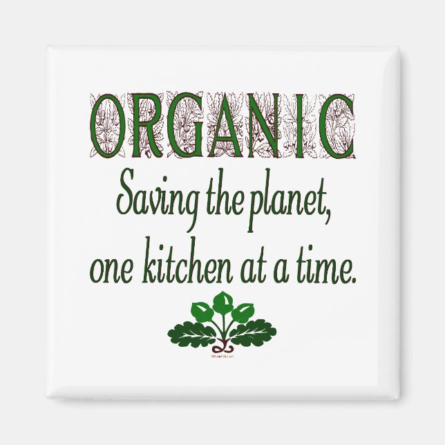 Aimant Économie biologique Saving Planet Cuisine Saying M (Devant)