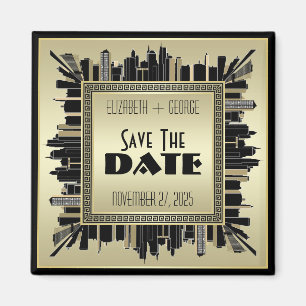Aimant Économies d'art déco le charme de Gatsby d'or de