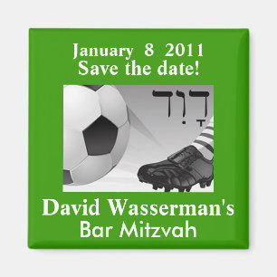Aimant Économies du football de Mitzvah de barre la date