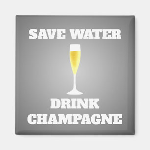 Aimant Économisez du champagne de boisson d'eau