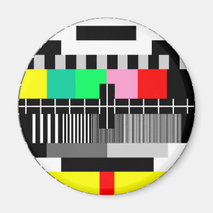 Aimant Écran de test de la télévision couleur rétro