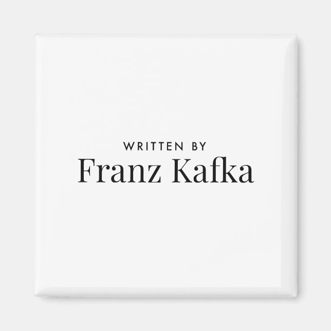 Aimant Écrit par Franz Kafka (Devant)