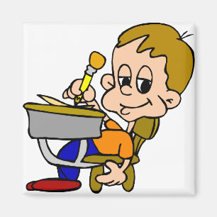 Aimant Écriture Enfant Au Bureau