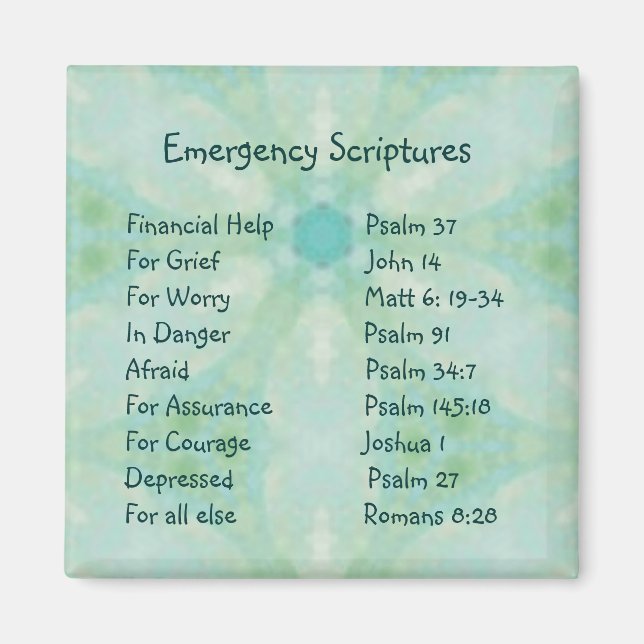 Aimant Écritures d'information d'urgence pour encourager (Devant)