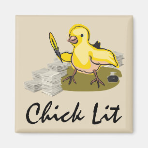 Aimant Écrivain Lit avec papier et Quill Plume