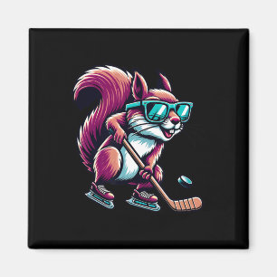 Aimant Écureuil de hockey sur glace Cool Gles patinage