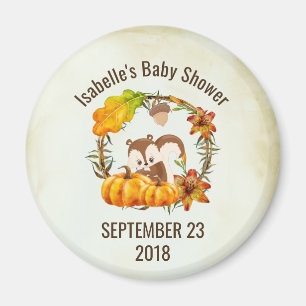 Aimant Écureuil de la couronne florale Automne STD rustiq