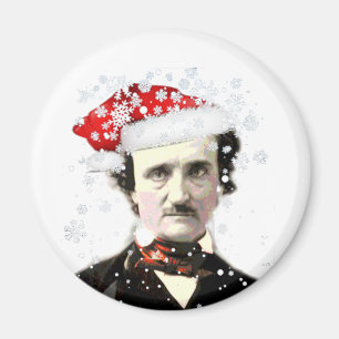 Aimant Edgar Allan Poe Casquette de Noël Snowflake