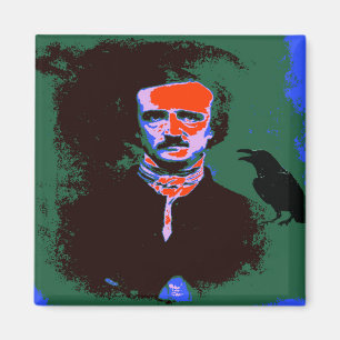 Aimant Edgar Allan Poe Pop Art