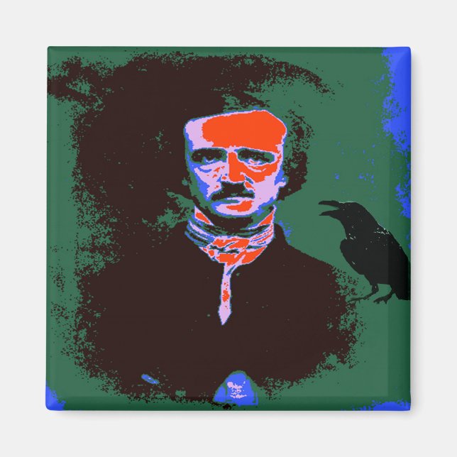 Aimant Edgar Allan Poe Pop Art (Devant)