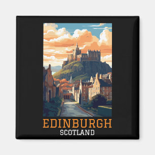 Aimant Edimbourg Scotland Castle Retro Vintage voyage