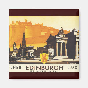Aimant Edimbourg via LNER Rail Poster