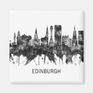 Aimant Edinburgh Scotland Skyline BW