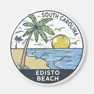 Aimant Edisto Beach Caroline du Sud Vintage