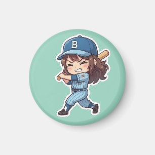 Aimant Édition Chibi Baseball - Le Frappeur Puissant