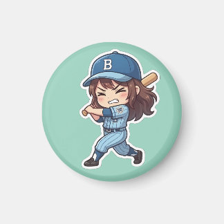 Aimant Édition Chibi Baseball - Le Frappeur Puissant