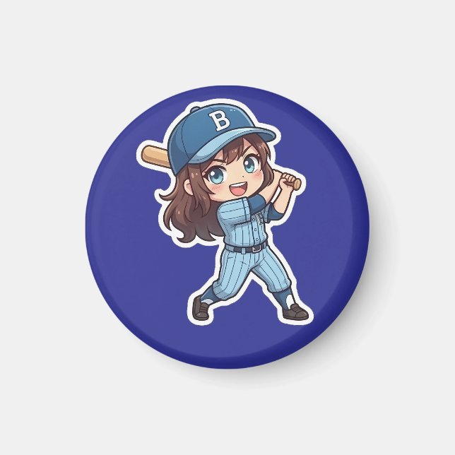 Aimant Édition Chibi Baseball - Puissant Swing (Devant)