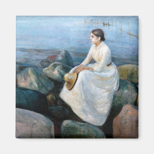 Aimant Edvard Munch - Nuit d'été, Enger sur la plage