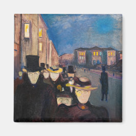Aimant Edvard Munch - Soirée sur Karl Johan Street