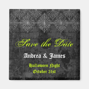 Aimant Eerie Halloween Mariage Enregistrer l'aimant de da