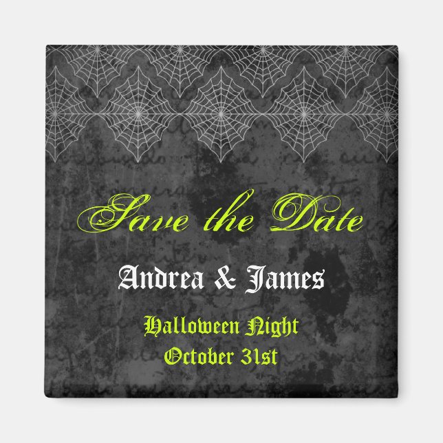 Aimant Eerie Halloween Mariage Enregistrer l'aimant de da (Devant)