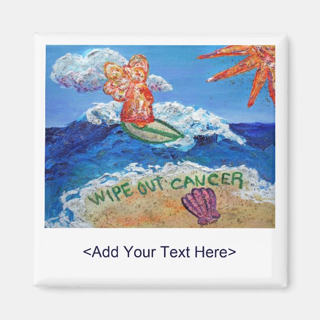 Aimant Effacer l'aimant Angel du cancer (message Customis (Devant)