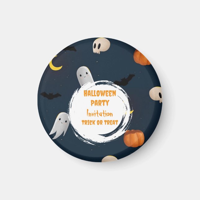 Aimant Éffrayant Halloween Party Trump ou traiter (Devant)