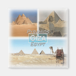 Aimant EG0063 Afrique, Égypte, Caire, pyramide de Gizeh,