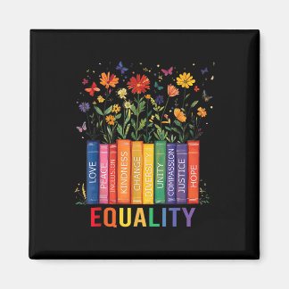 Aimant Égalité Aimer Paix Et Douceur Livre Fleurs Lgbt