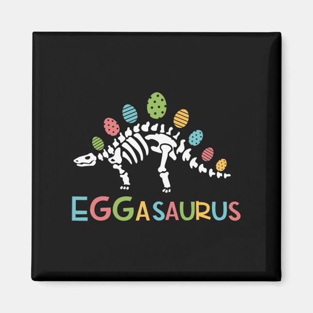 Aimant Eggasaurus Easter Stegosaurus Dinosaur Garçons T (Devant)