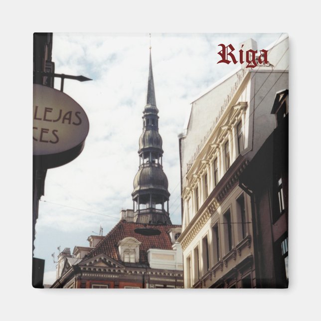 Aimant Eglise St Pierre, Riga, Lettonie. (Devant)