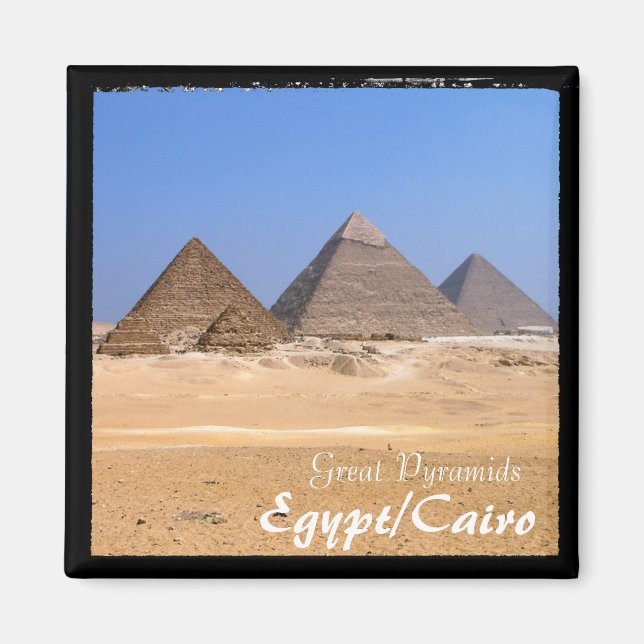 Aimant Egypte, Le Caire, Pyramides, Gizeh No.3 (Magnet) (Devant)
