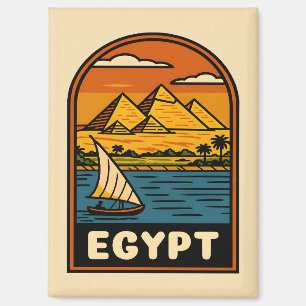 Aimant Égypte Vintage voyage rétrograde Pyramide Nil
