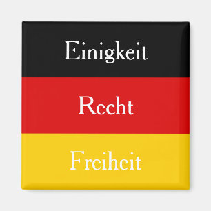Aimant Einigkeit Recht Freiheit Personnalisable Allemand