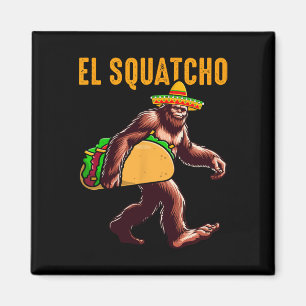 Aimant El Squatcho Mexican Bigfoot Tacos Cinco De Mayo Sa