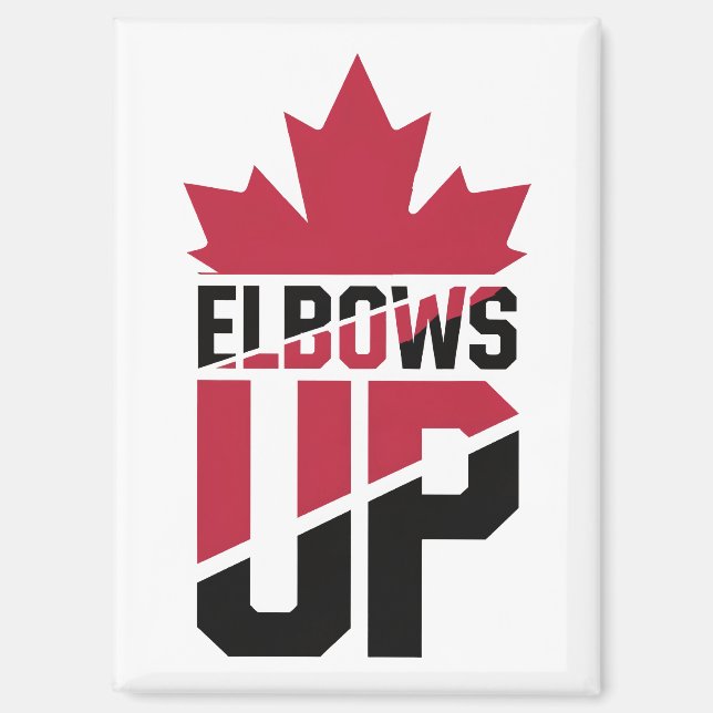 Aimant Elbows Up Canada (Recto)