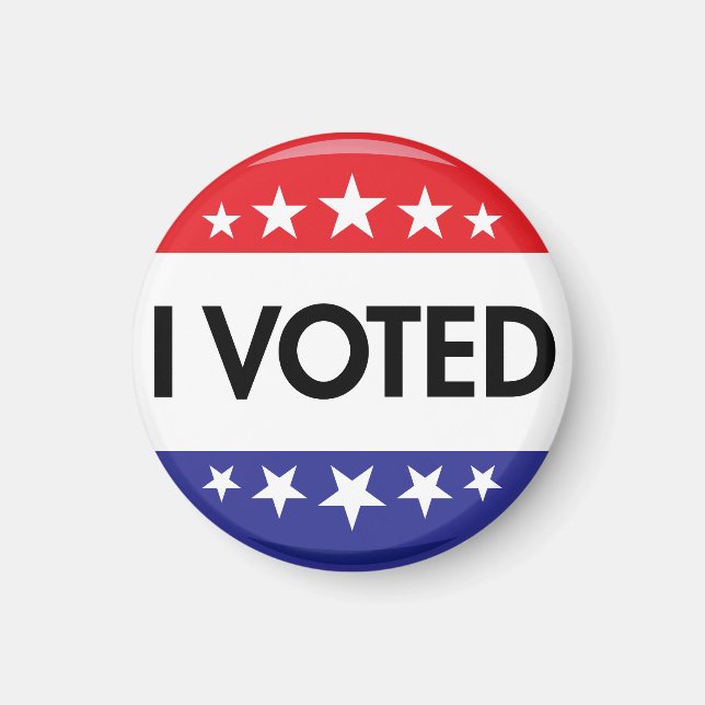 Aimant Élection 2024 du bouton J'ai voté (Devant)