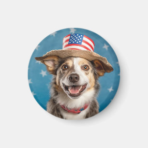 Aimant Élection de Chien patriotique USA