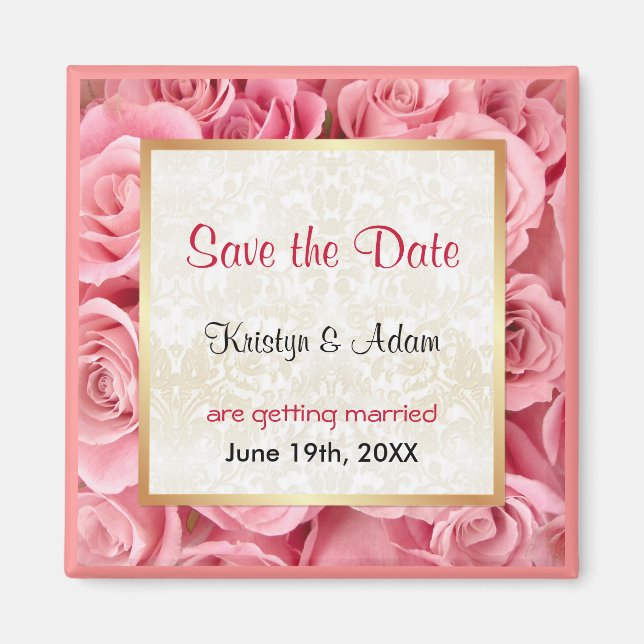 Aimant Élégance rose (Devant)