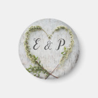 Élégant coeur de fleur mariage d'écorce de bouleau