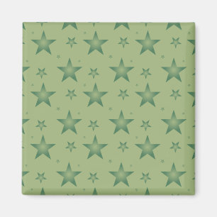 Aimant Élégant et élégant Olive Stars sur Sage Green
